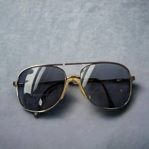 Vintage Klixx Luxottica Silver Pilot Aviator Sunglasses Bifocal 140mm Italy